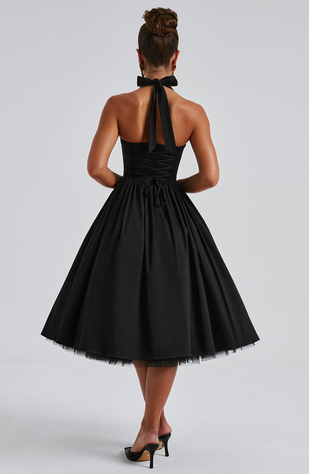Ariana | Women Wedding Guest Halter Midi Dress