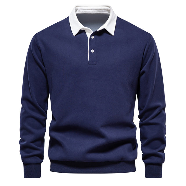 Dylan | Men Long Sleeve Classic Collar Polo Shirt