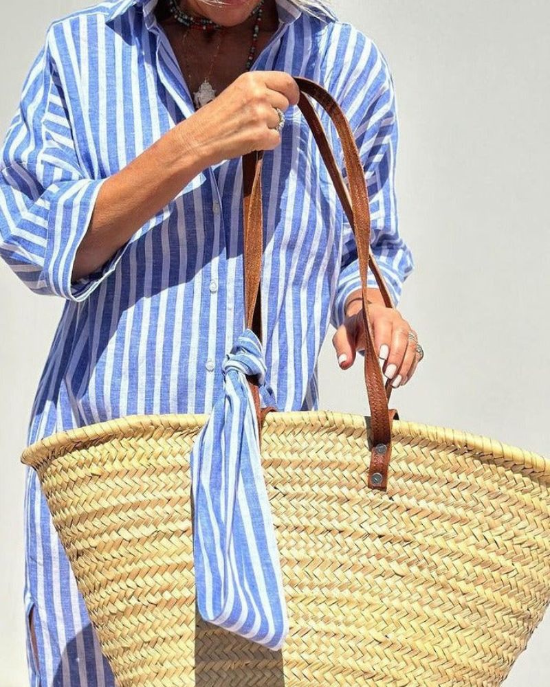 Olivia | Women Timeless Striped Summer Shirt Dress