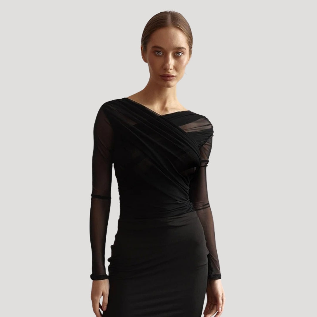 long sleeve aje dress Aje Alexa Long Sleeve Mini Dress in Mulberry