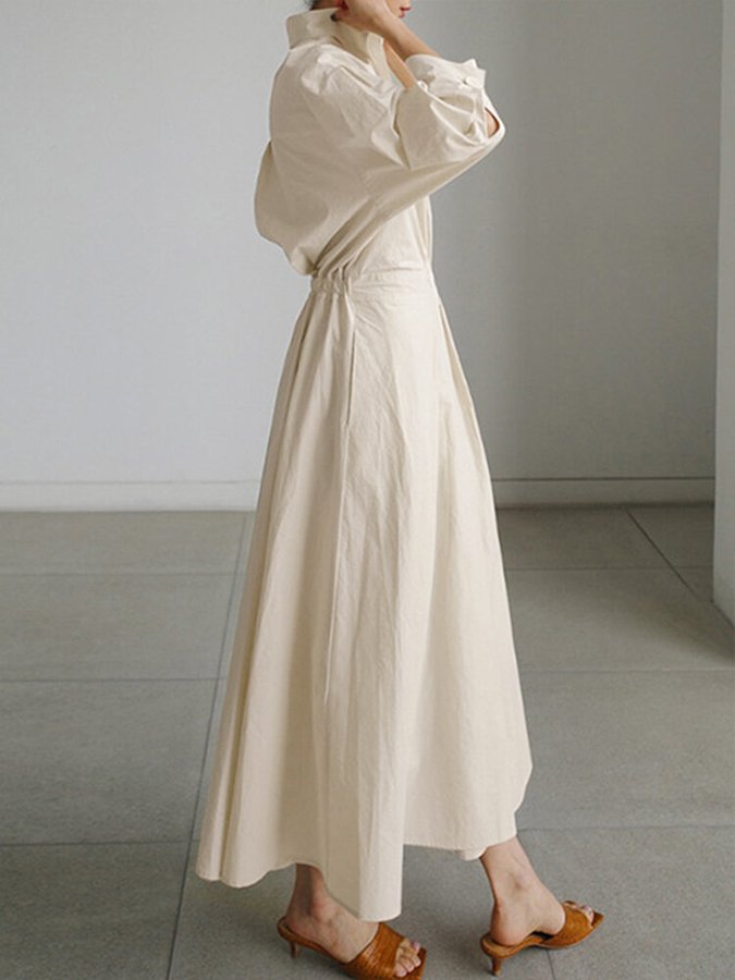 Zara | Women’s Belted Shirt Maxi Dress