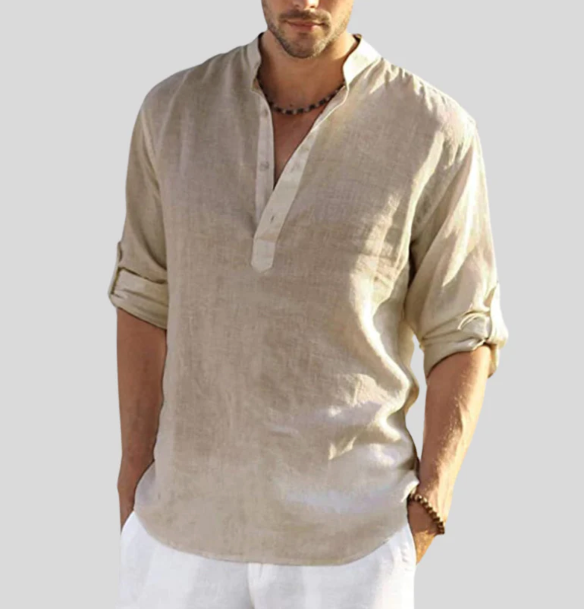 Gabriel | Men Casual Button Placket Long Sleeve Shirt