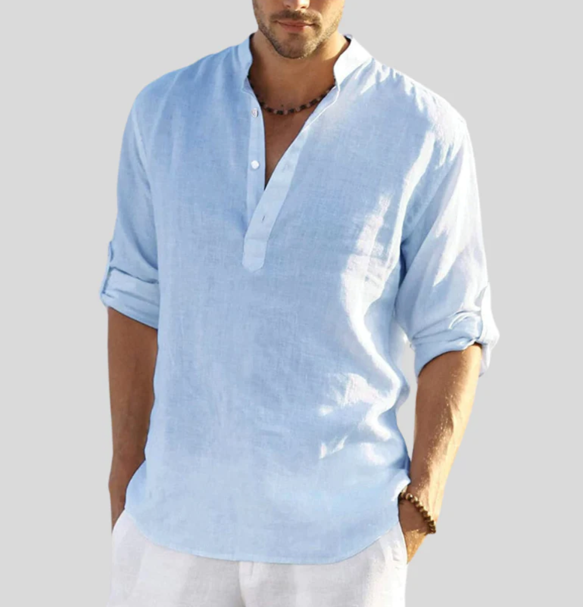 Gabriel | Men Casual Button Placket Long Sleeve Shirt