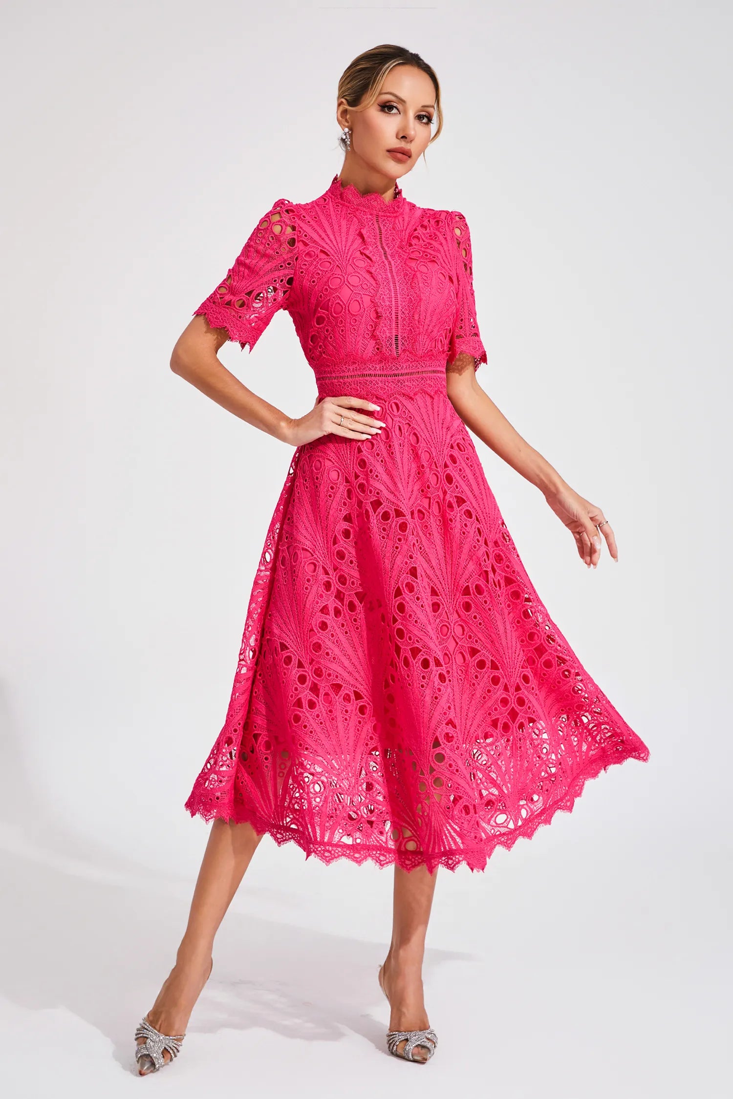 Willow | Women’s Chic Lace Midi Dress