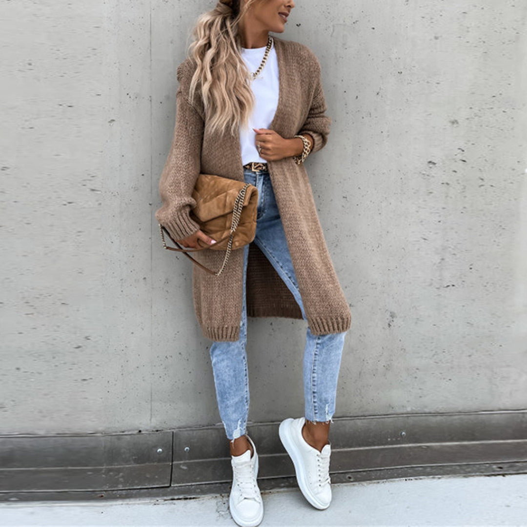 Lauren | Women’s Relaxed Fit Long Open Front Cardigan