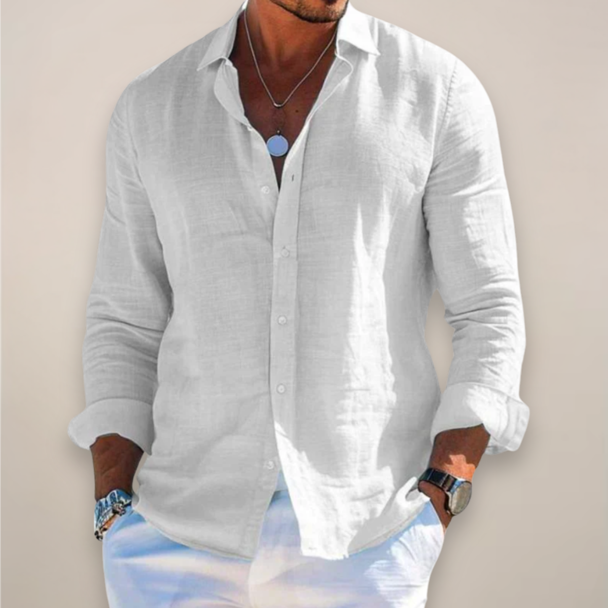 Evan | Men’s Casual Long Sleeve Button Up Shirt
