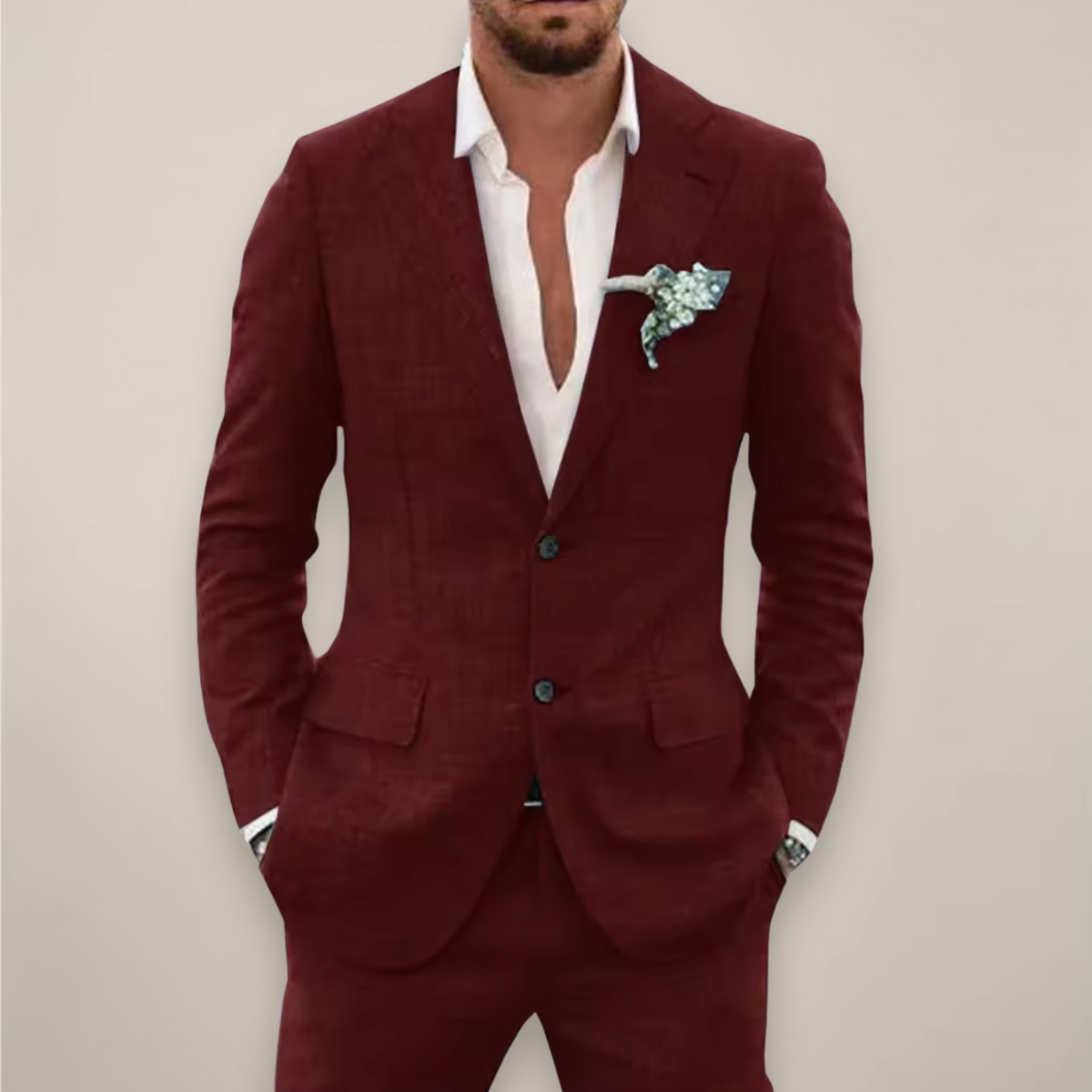 Eric | Men’s Two Piece Single Breasted Suit Set