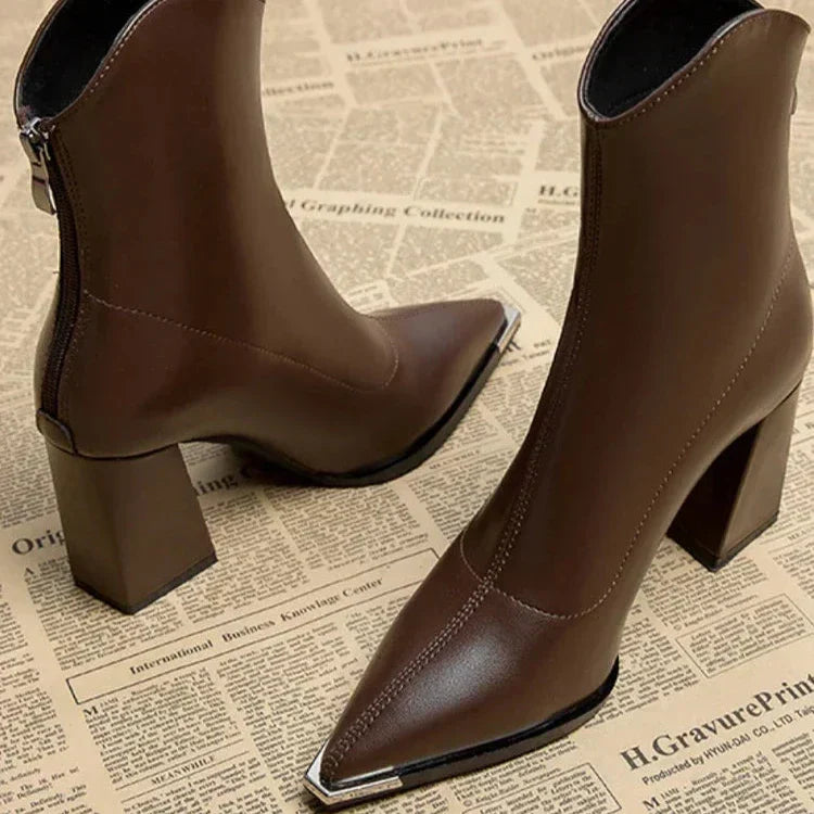 Eleanor | Women’s Spring Pointed Heel Ankle Boots