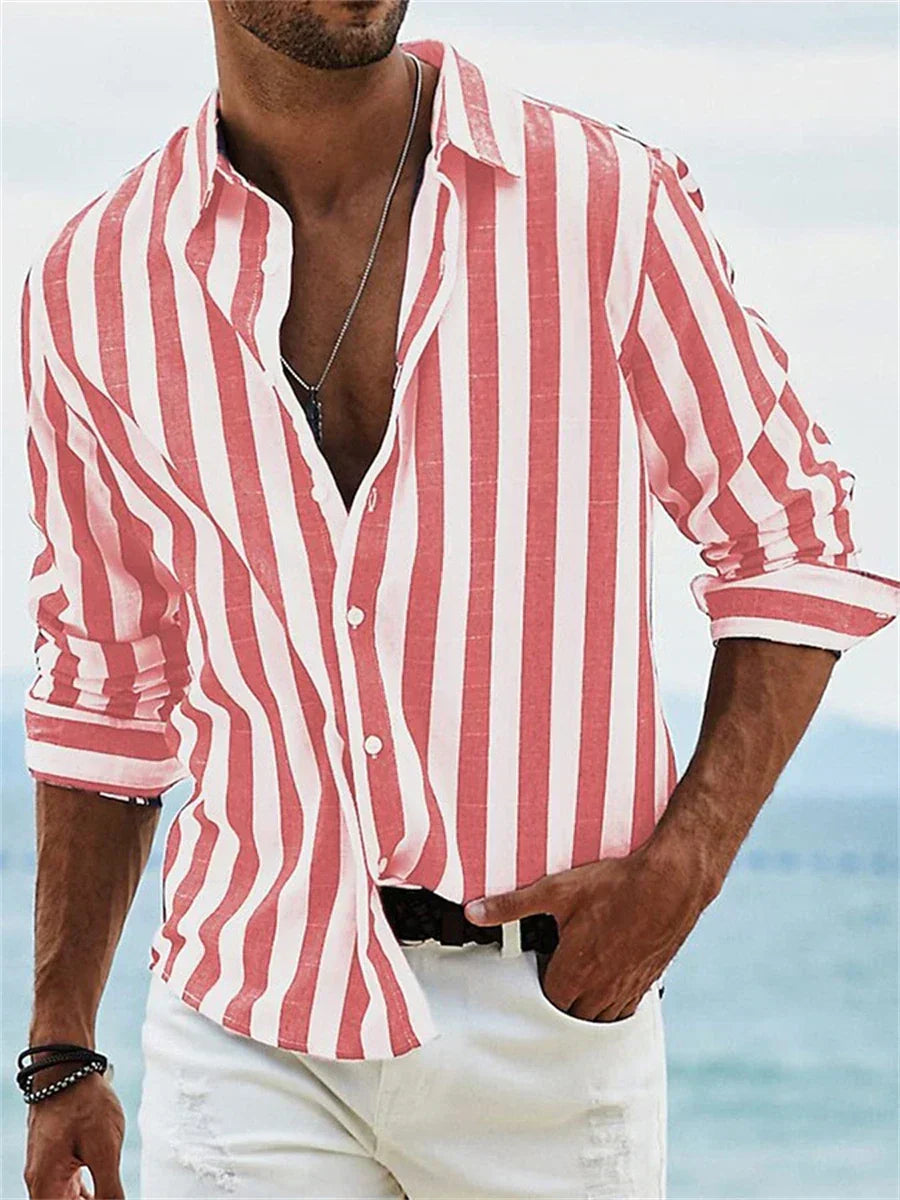 Patrick | Men Striped Button Down Casual Shirt
