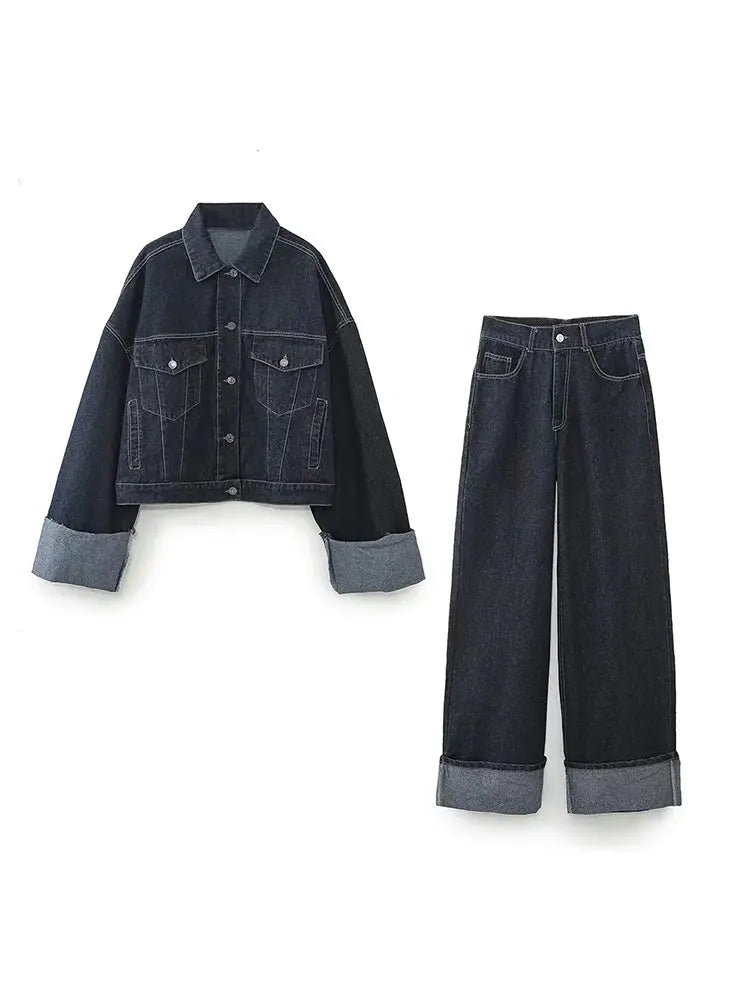 Lauren | Women’s Spring Cropped Jacket Pants Set