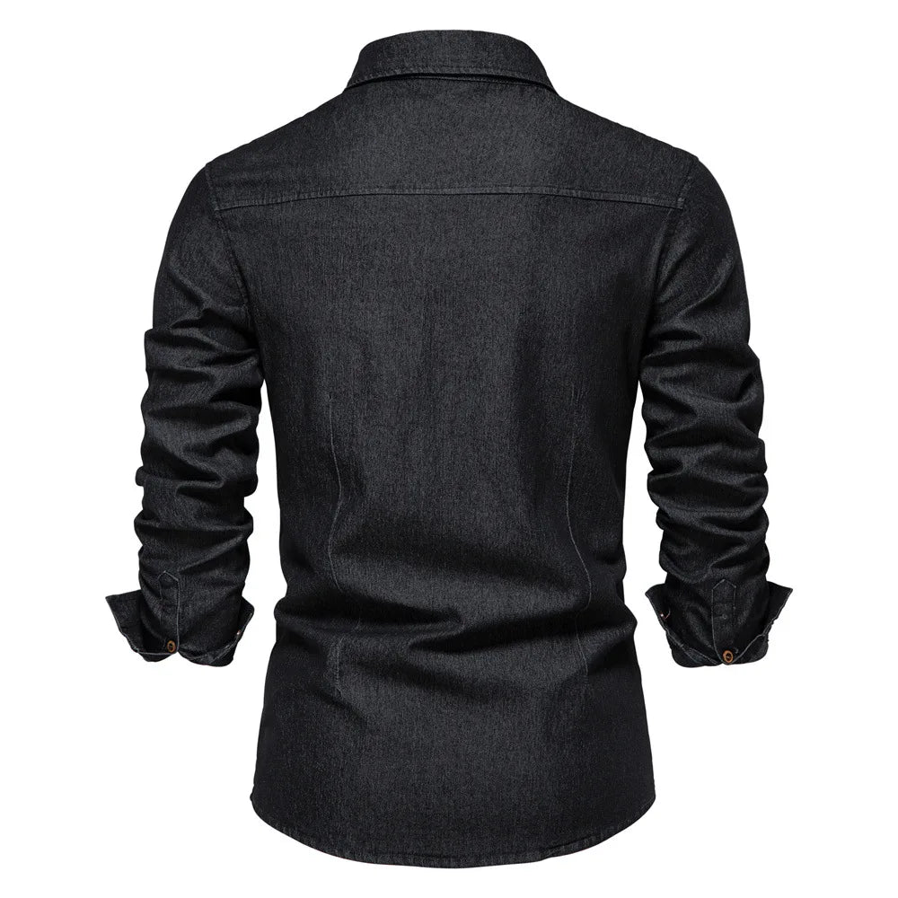 Henry | Men’s Denim Button-Up Shirt