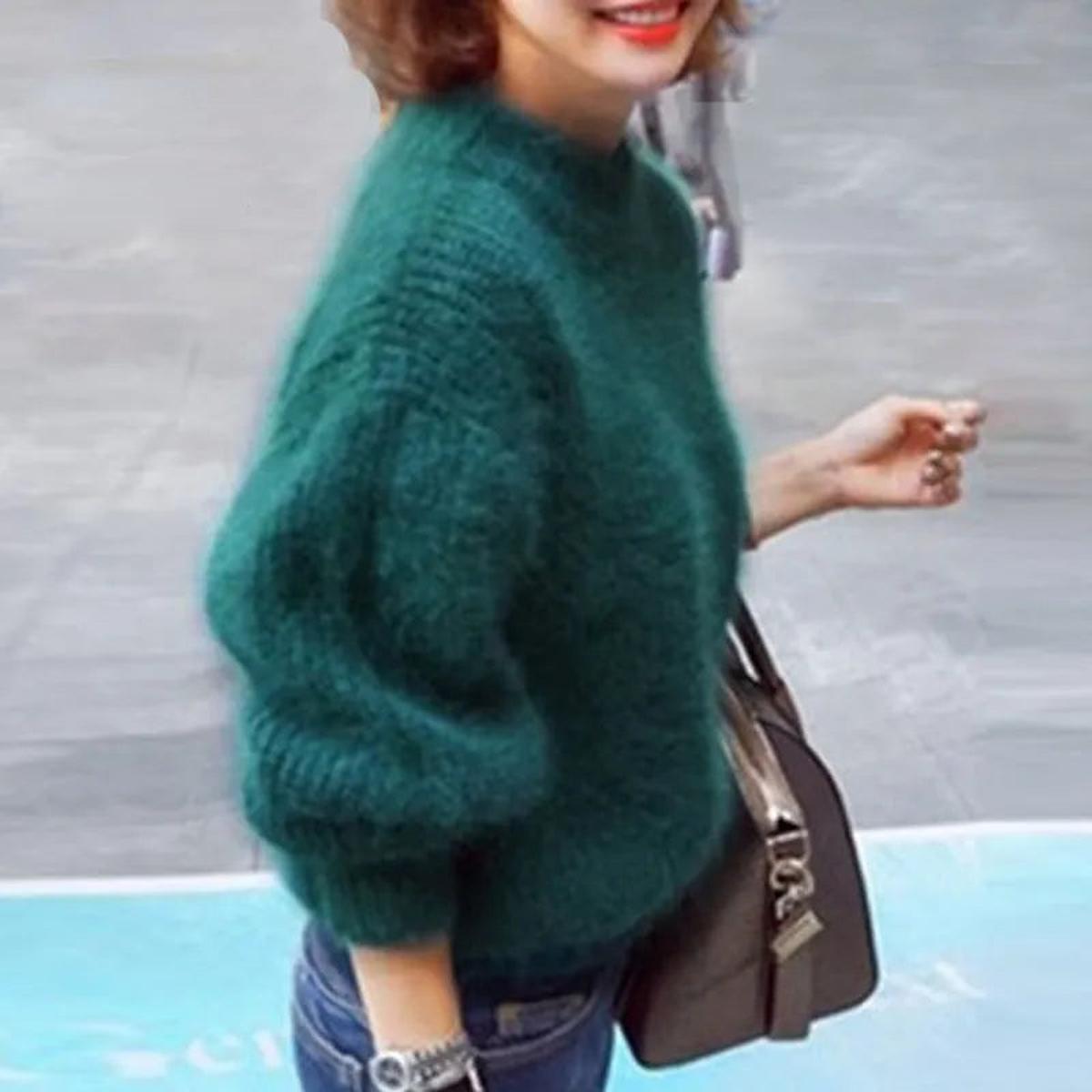 Fiona | Women’s Trendy Warm High Neck Knit Sweater