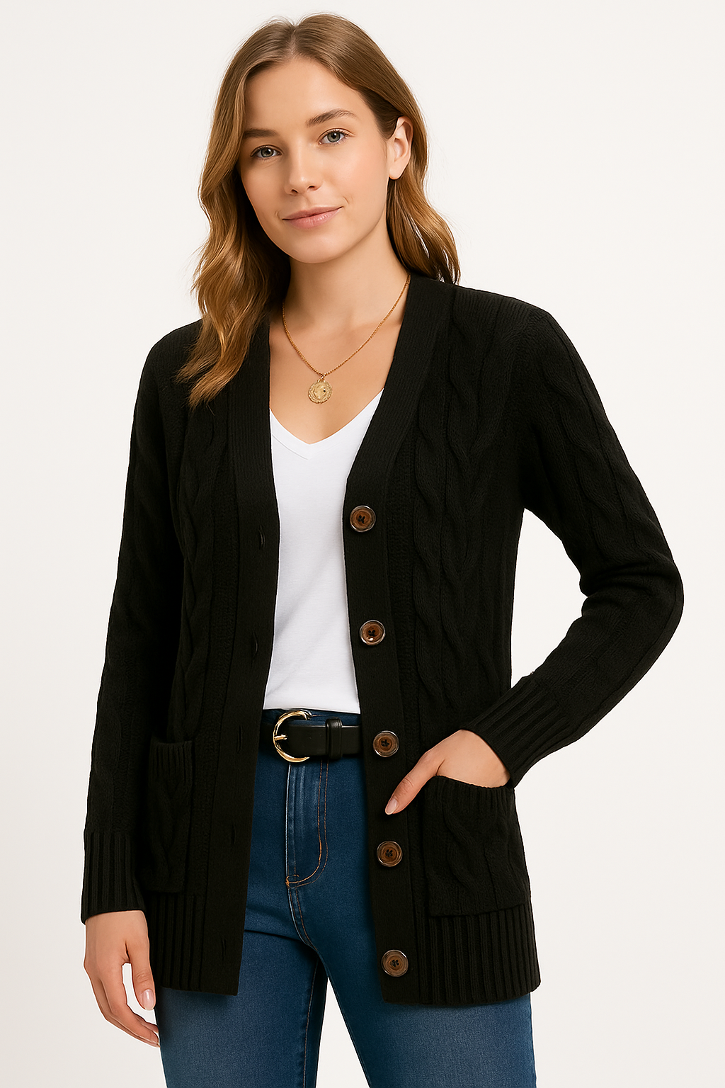 Fiona | Women Spring Cable Knit Cardigan