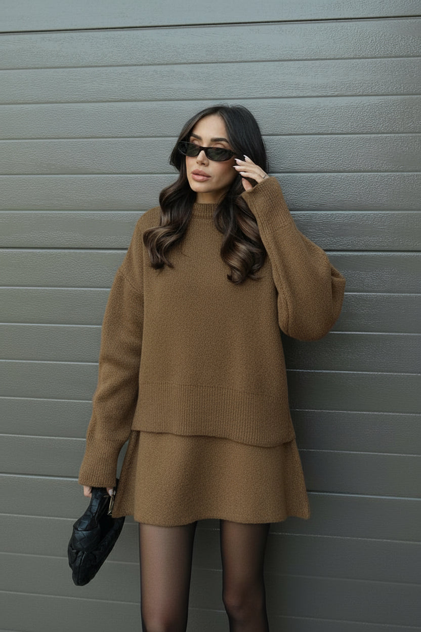 Clara | Women’s Spring Sweater Mini Skirt Set