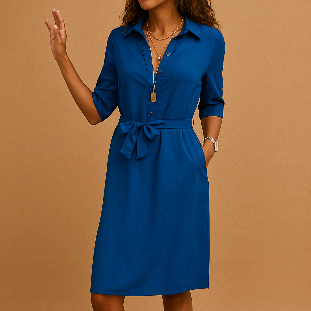 Chloe | Women’s Spring Belted Shirt Dress