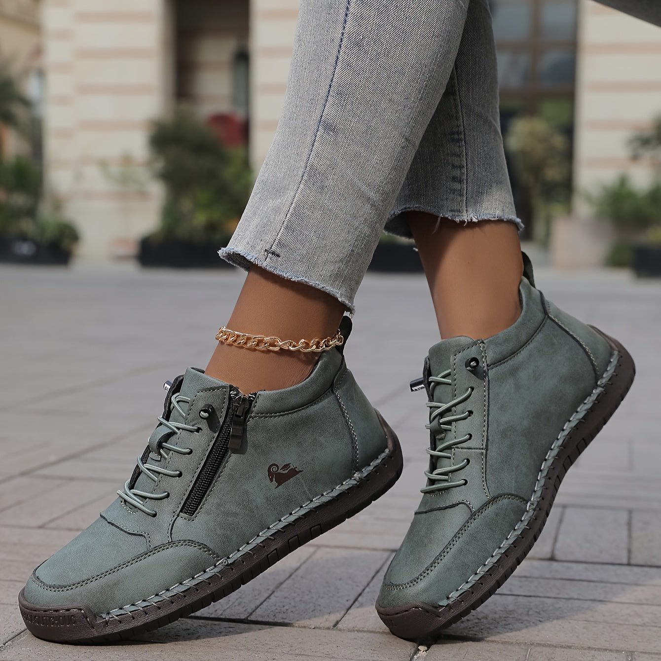 Danielle | Women Spring Zip Up Walking Sneakers