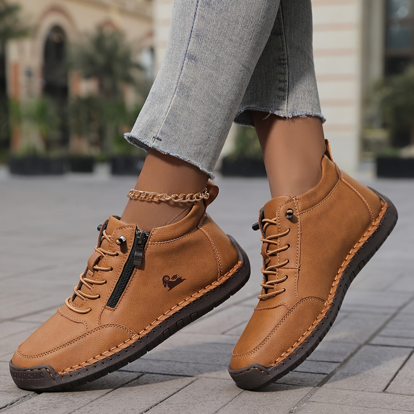 Danielle | Women Spring Zip Up Walking Sneakers
