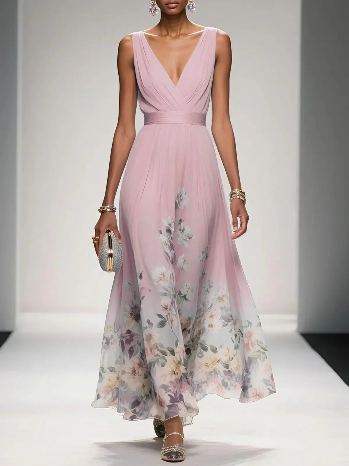 Fiona | Women Floral Print Wedding Guest Dress
