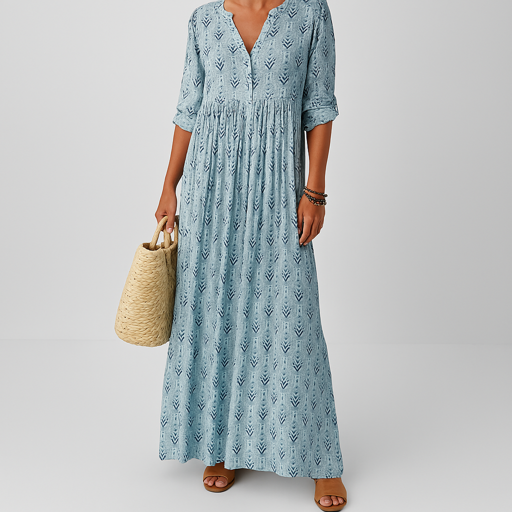 Sabrina | Women Long Sleeve Summer Boho Print Dress