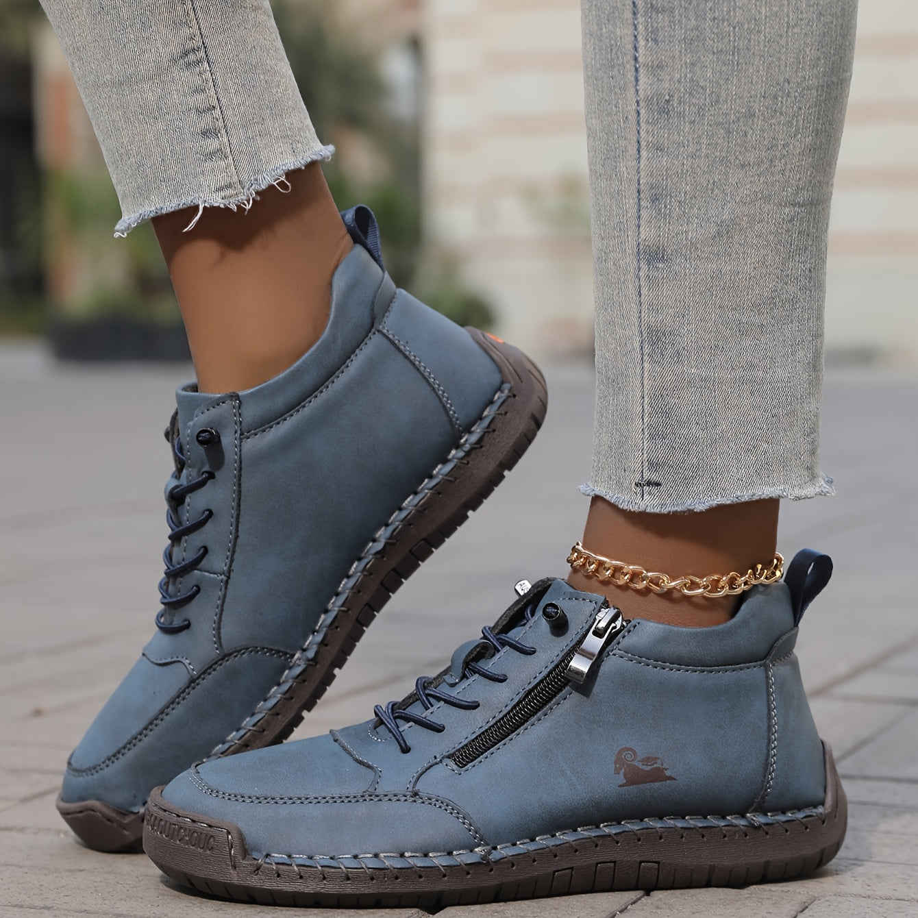 Danielle | Women Spring Zip Up Walking Sneakers