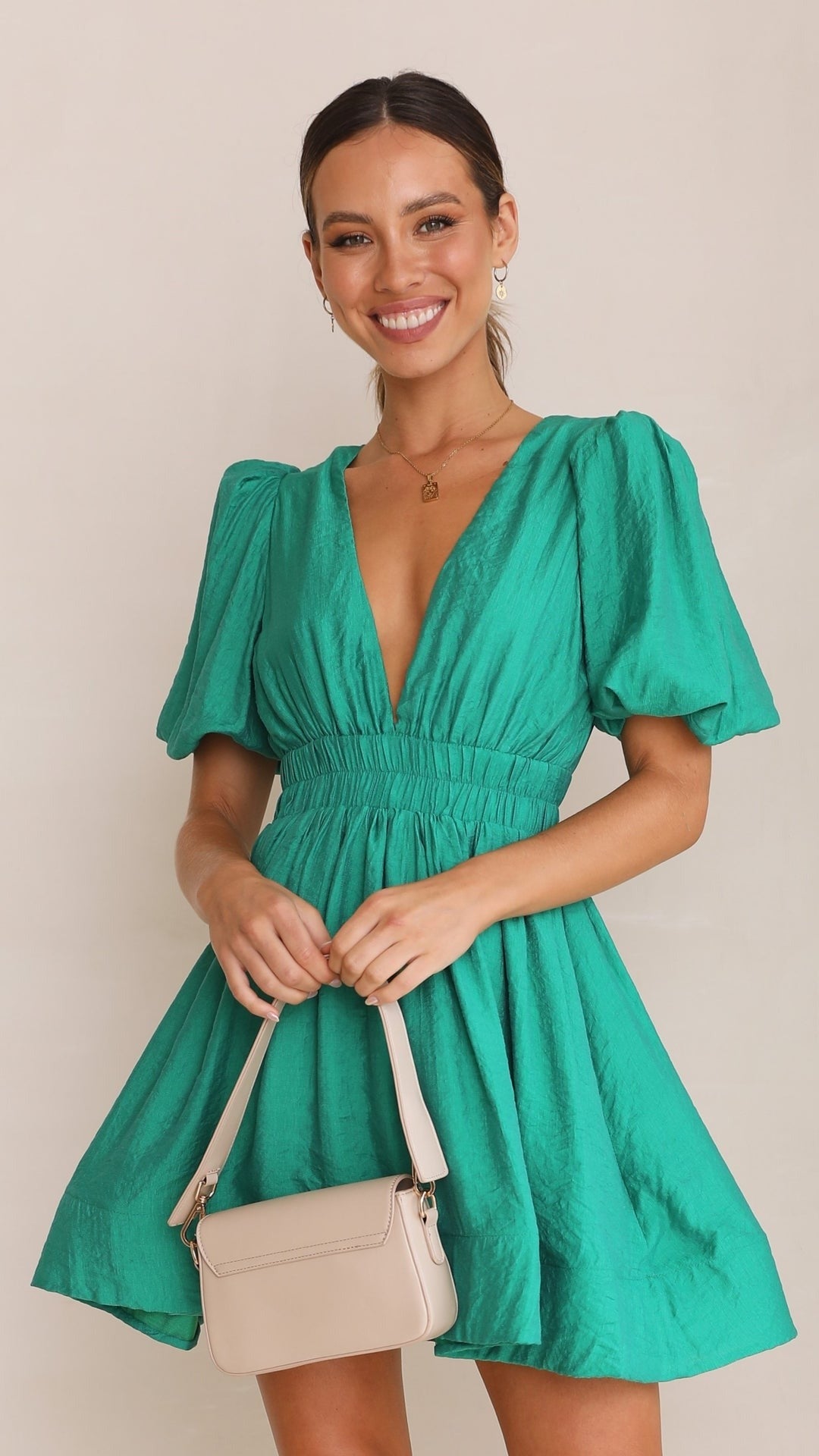 katies green dress Katie
