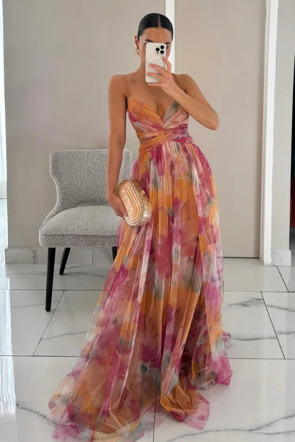 Hazel | Women Elegant Pleated Maxi Dress