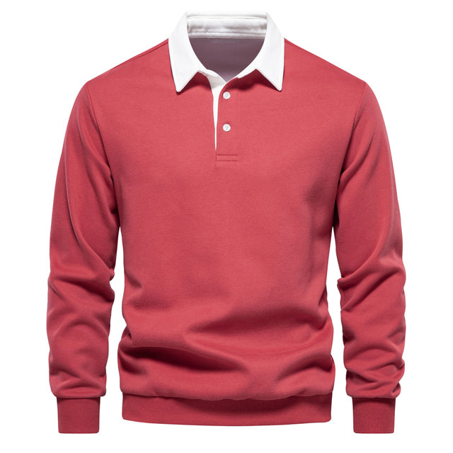 Dylan | Men Long Sleeve Classic Collar Polo Shirt