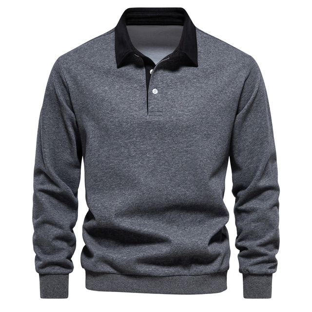 Dylan | Men Long Sleeve Classic Collar Polo Shirt