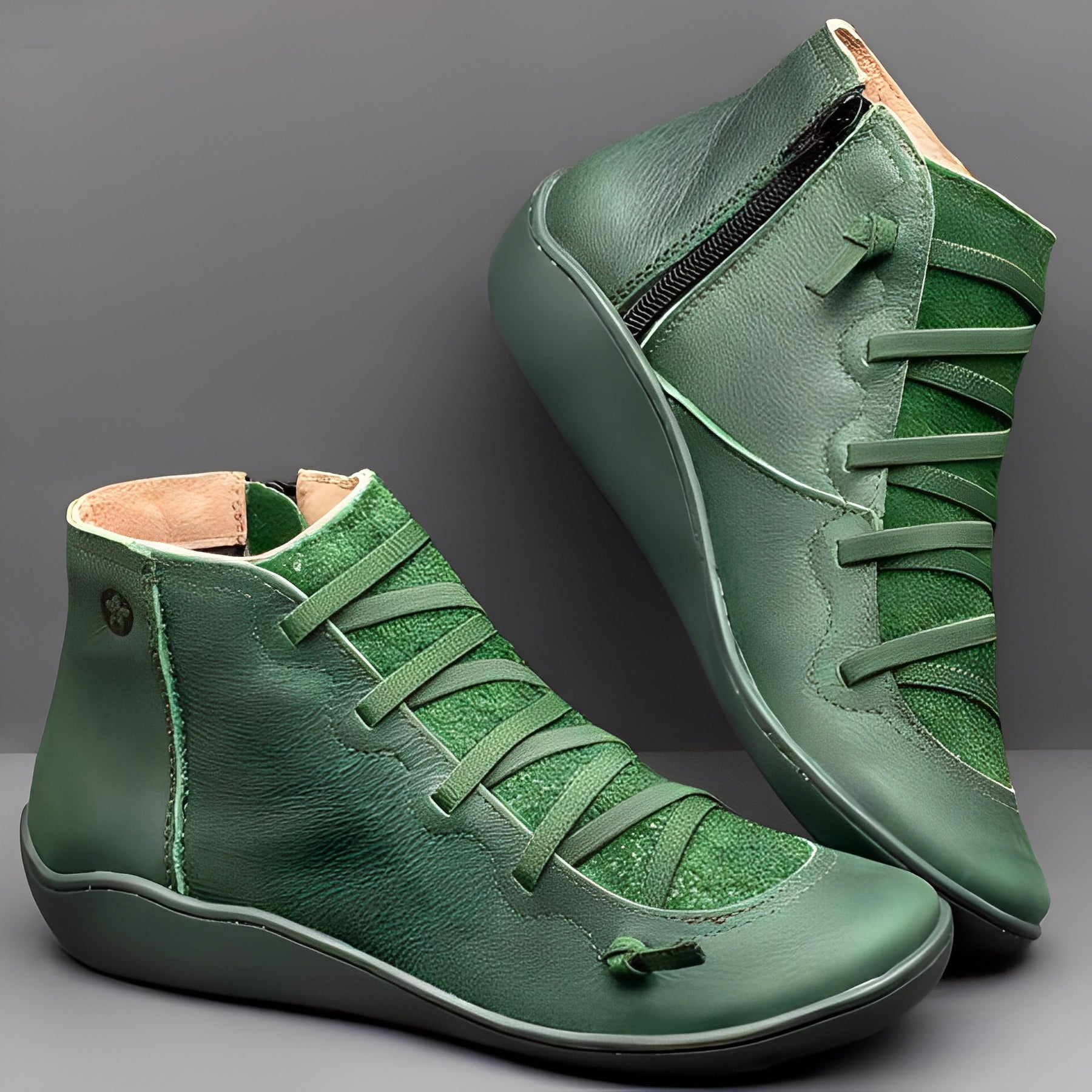 Fiona | Women’s Lace-Up Zip Ankle Boots