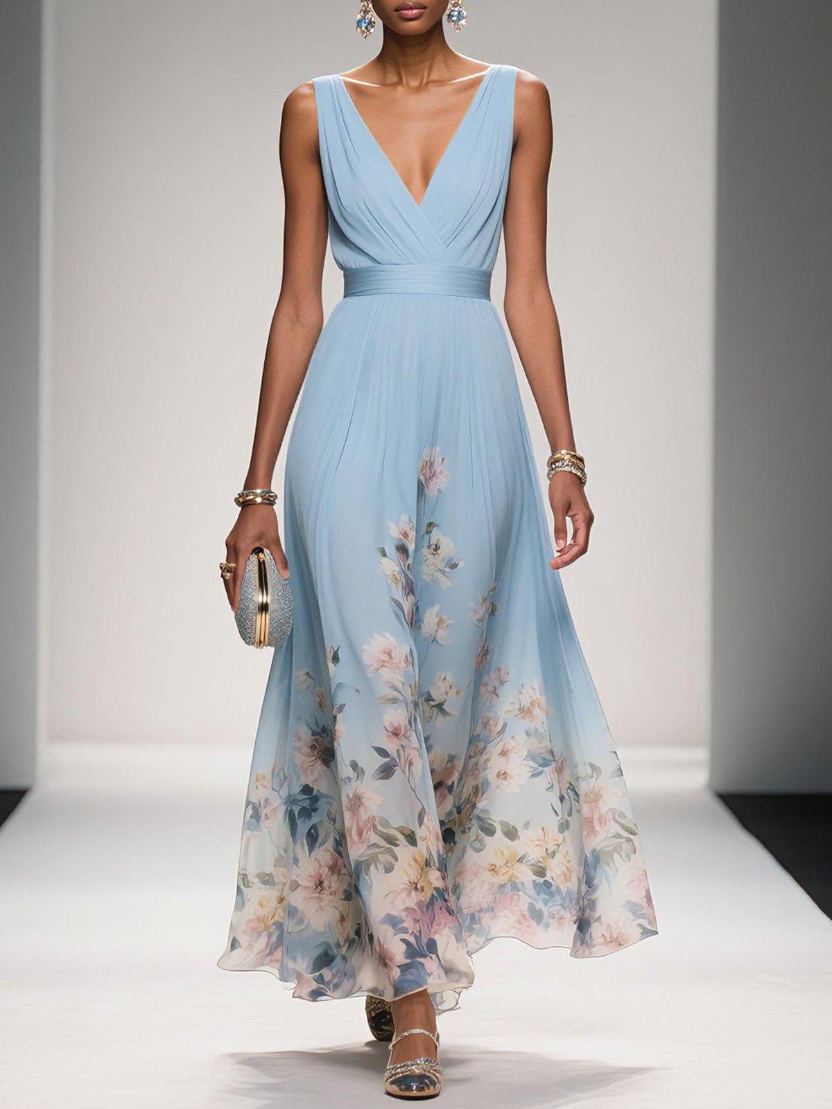 Fiona | Women Floral Print Wedding Guest Dress