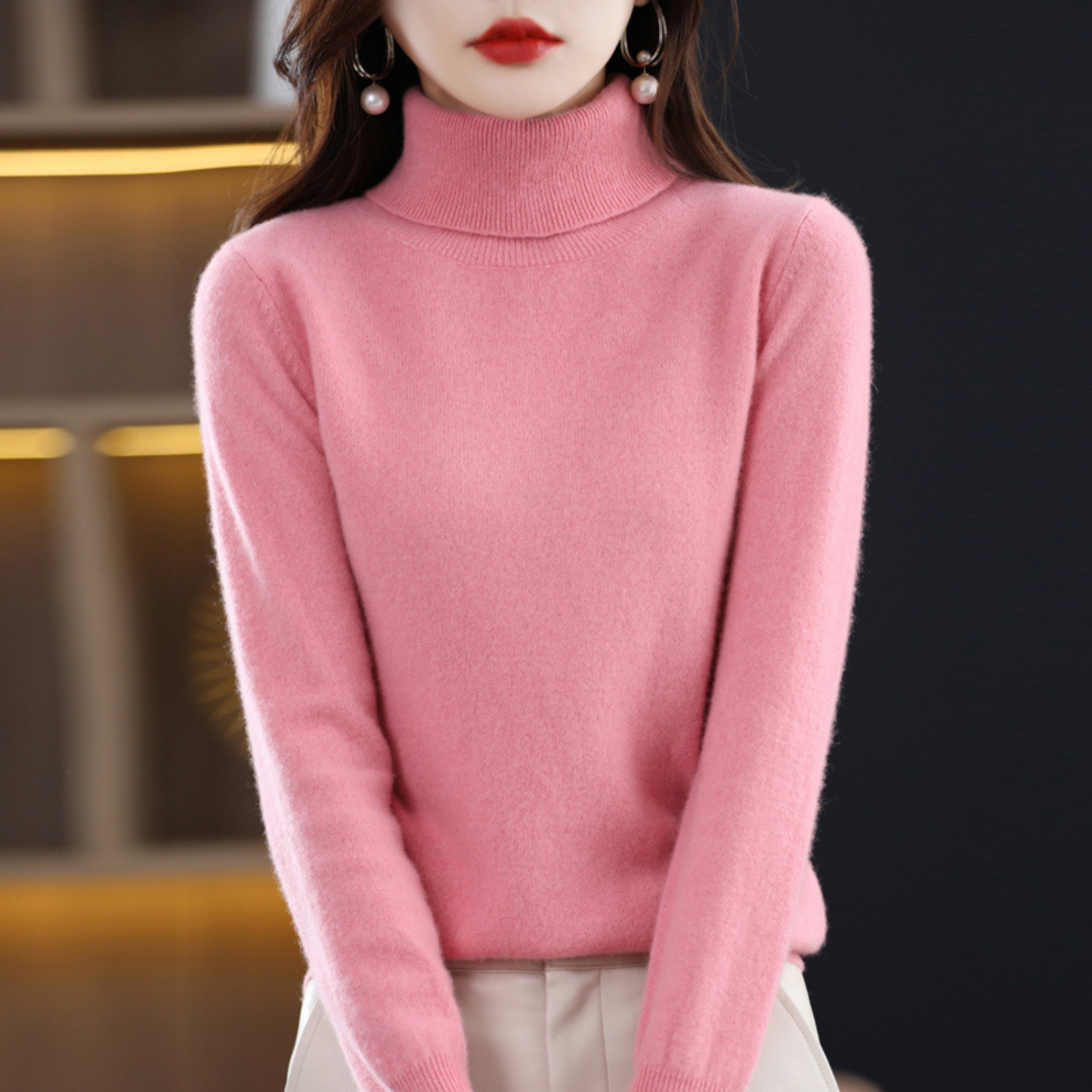 Victoria | Women’s Winter Classic Turtleneck Knit Sweater