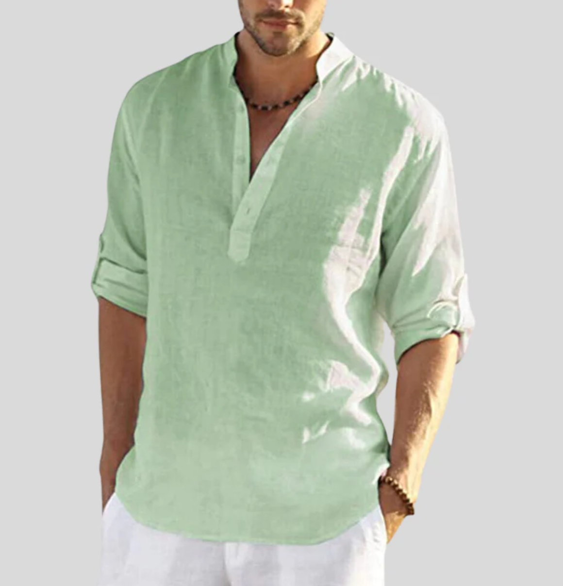 Gabriel | Men Casual Button Placket Long Sleeve Shirt