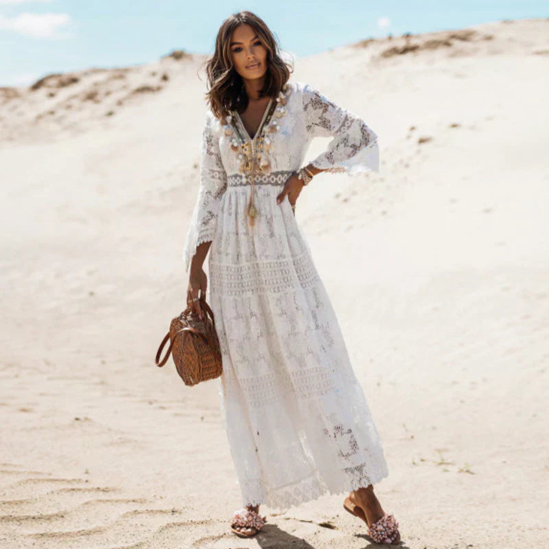Alice | Women Bohemian Long Sleeve Maxi Dress