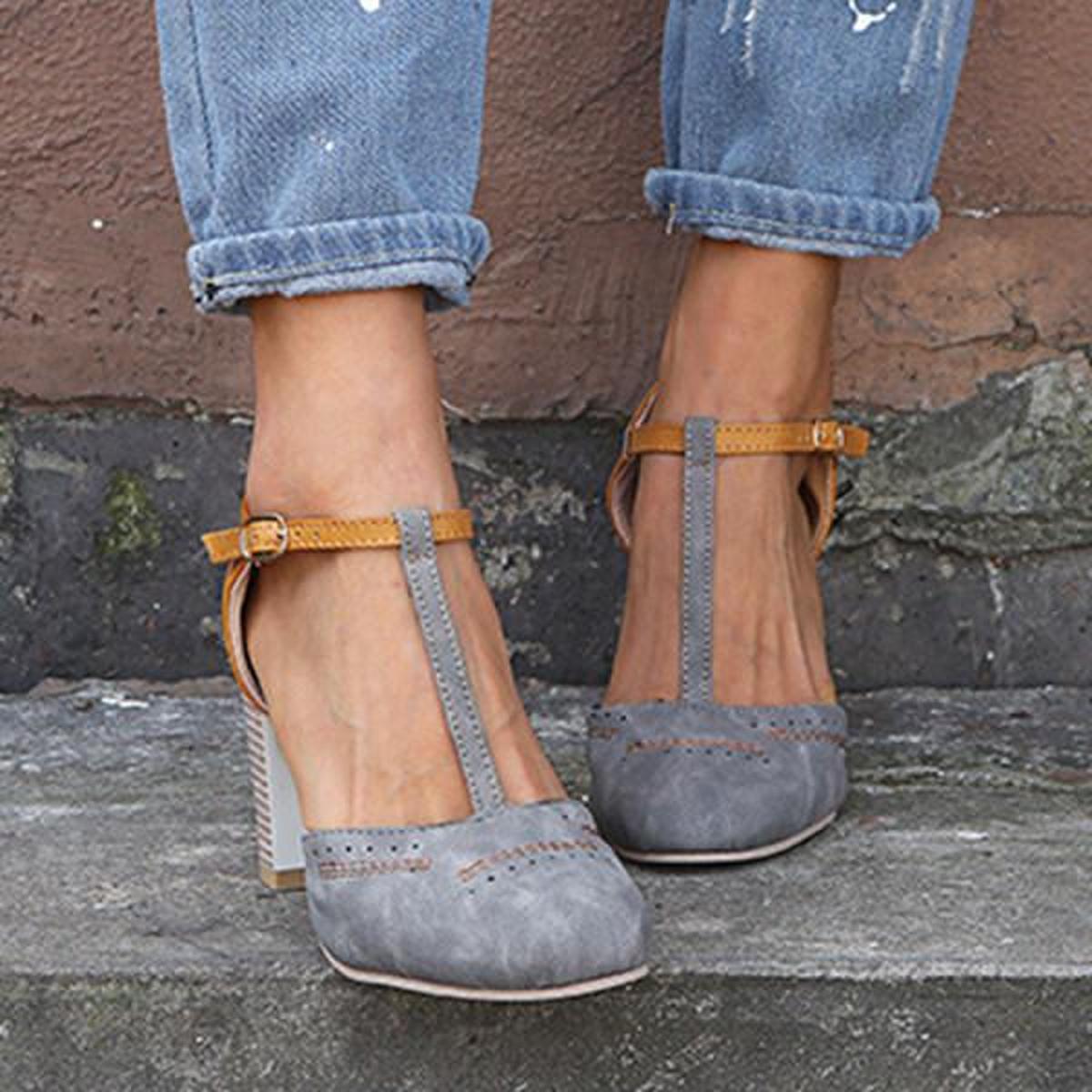 Olivia | Women’s Vintage Style Ankle Strap Heels