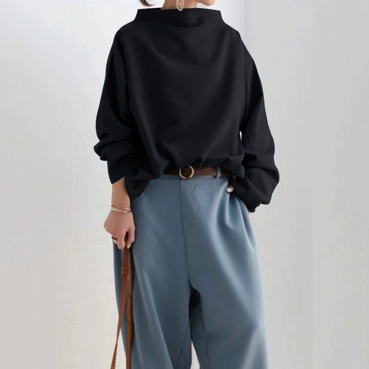 Rachel | Women High-Neck Long Sleeve Top