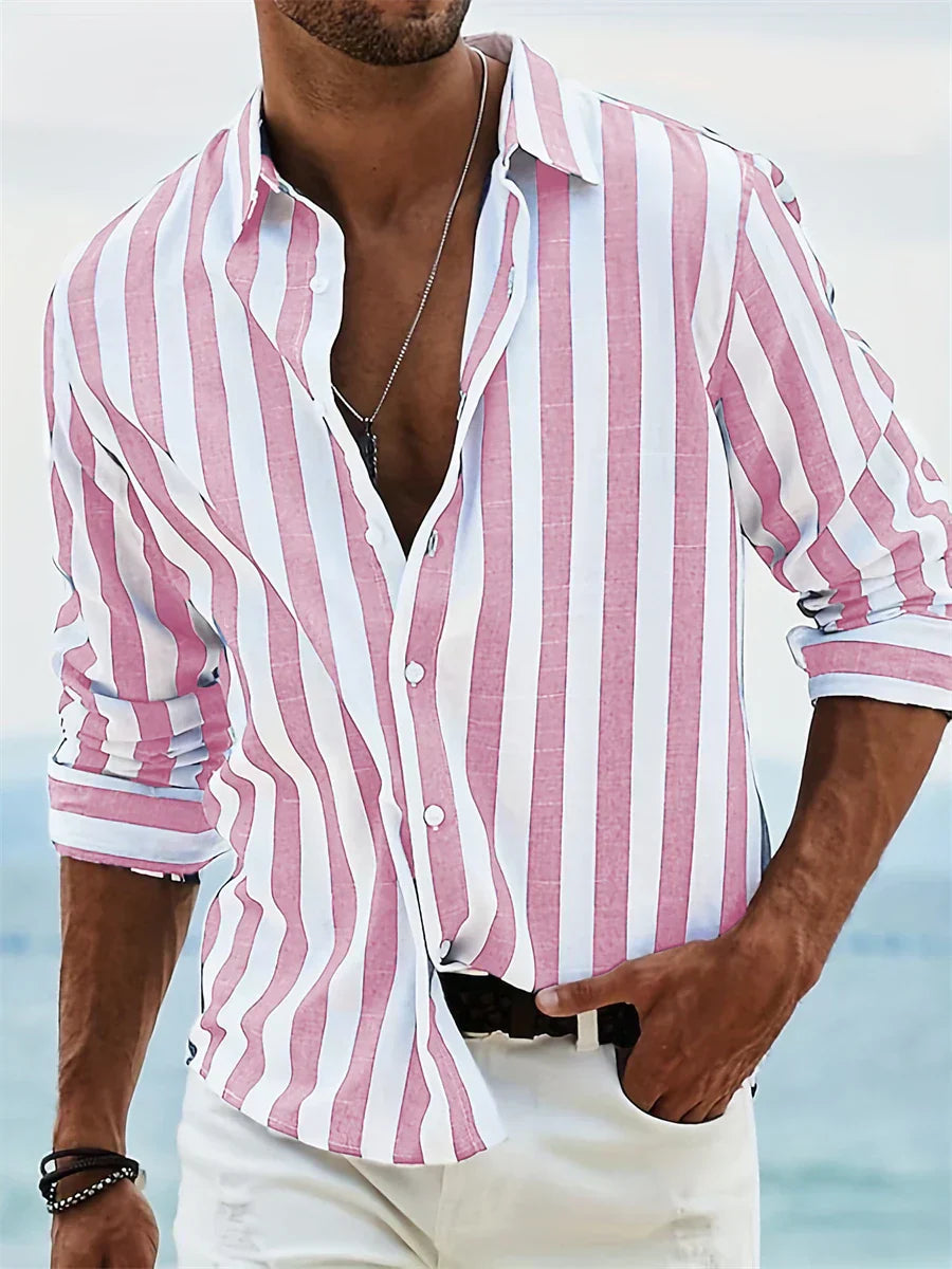 Patrick | Men Striped Button Down Casual Shirt