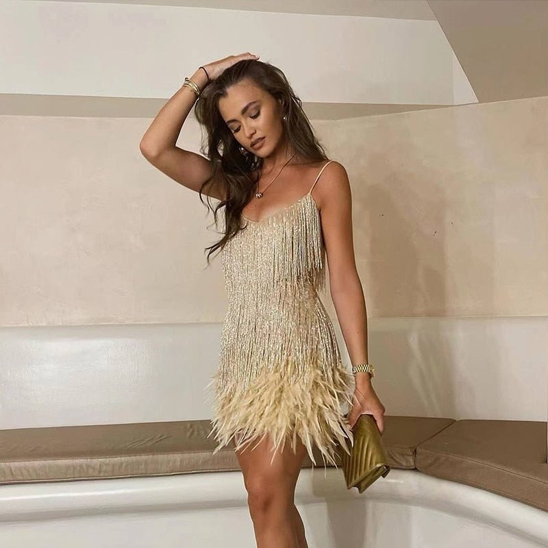 Margaret | Women’s Summer Fitted Sequin Cocktail Mini Dress